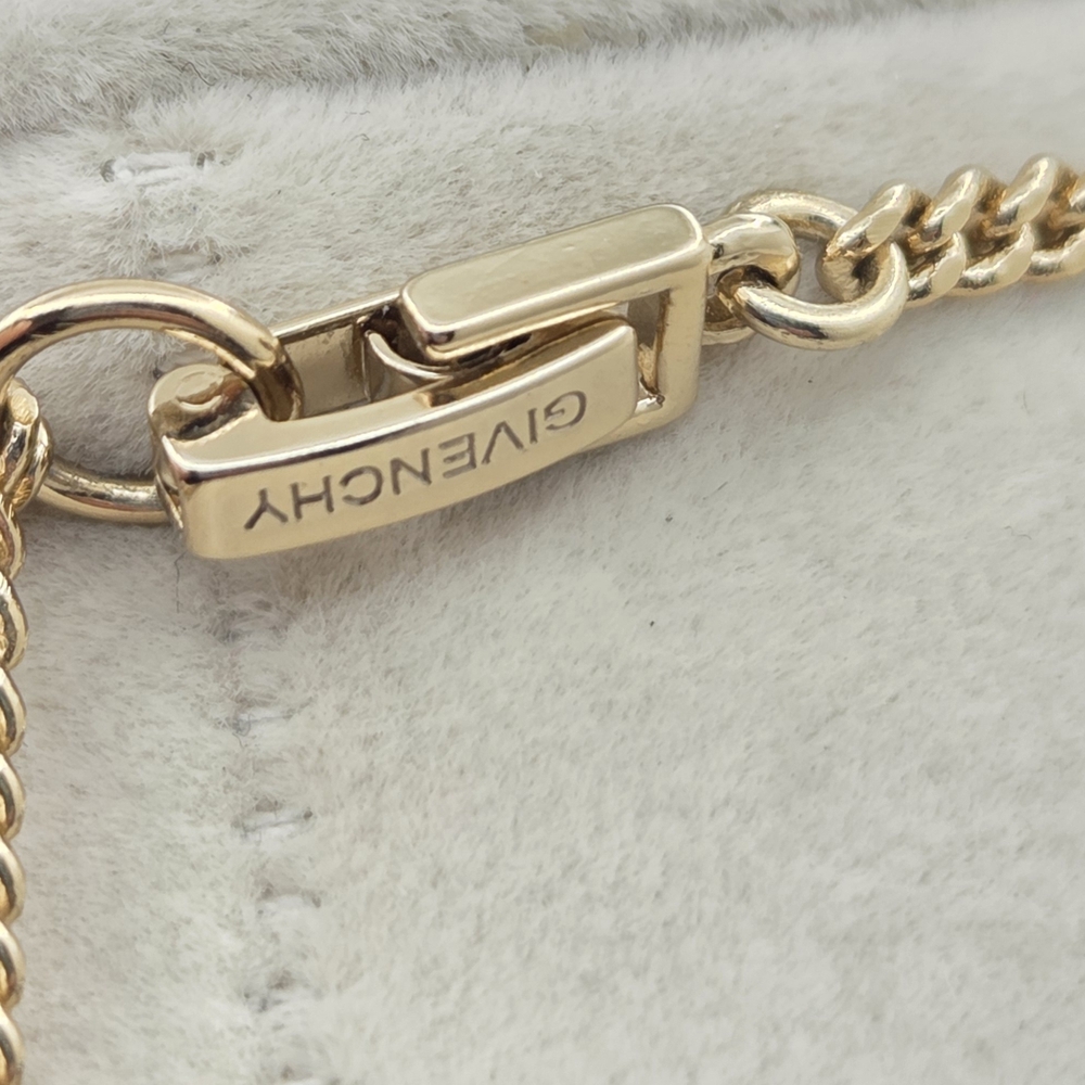 Givenchy Crystal Statement Bib Necklace Gold Tone… - image 3